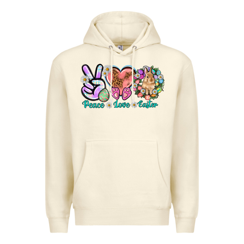 Peace Love Easter Day Premium Hoodie by HowdyJamesFarm | Teevron