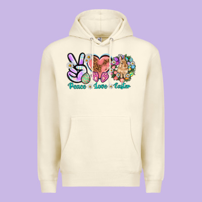 Peace Love Easter Day Premium Hoodie Designed By Howdyjamesfarm