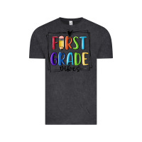 Vintage Black 1st grade vibes Vintage Tee - MaliasSmallBusiness