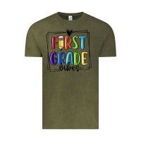 Vintage Olive 1st grade vibes Vintage Tee - MaliasSmallBusiness