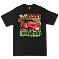 Black merry christmas with truck Premium Tee - AdoDesignShop