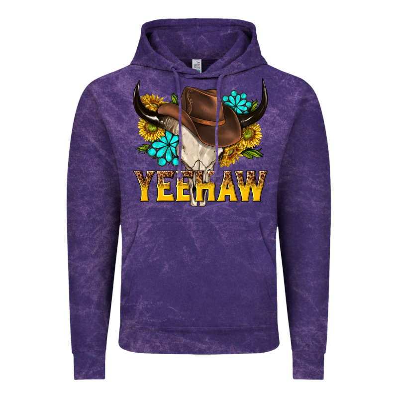 Yeehaw Bull Skull Vintage Hoodie by NancyCooperArtShop | Teevron