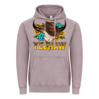 Vintage Zinc yeehaw bull skull Vintage Hoodie - NancyCooperArtShop