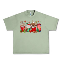 Oil Green christmas sloth coffee cups Urban Heavy Tee - MaliasSmallBusiness