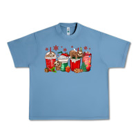 Pebble Blue christmas sloth coffee cups Urban Heavy Tee - MaliasSmallBusiness