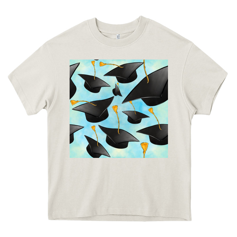 Graduation Cap Seamless Pattern Heavy Core Tee by BundleAndBundleShop | Teevron
