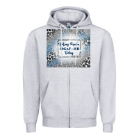 Heather Grey feeling kinda idgaf ish today with leopard and gli Zipper Hoodie - TumblerDesignByShophia