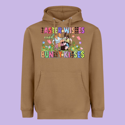 Easter Wishes And Bunny Kisses Easter Gnomies  Eas Heavyweight Hoodie Designed By Cowgirlartshop