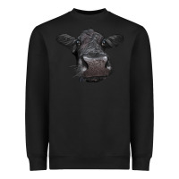 Black Black Angus Heifer Heavyweight Sweatshirt - LillyAllenDesigns