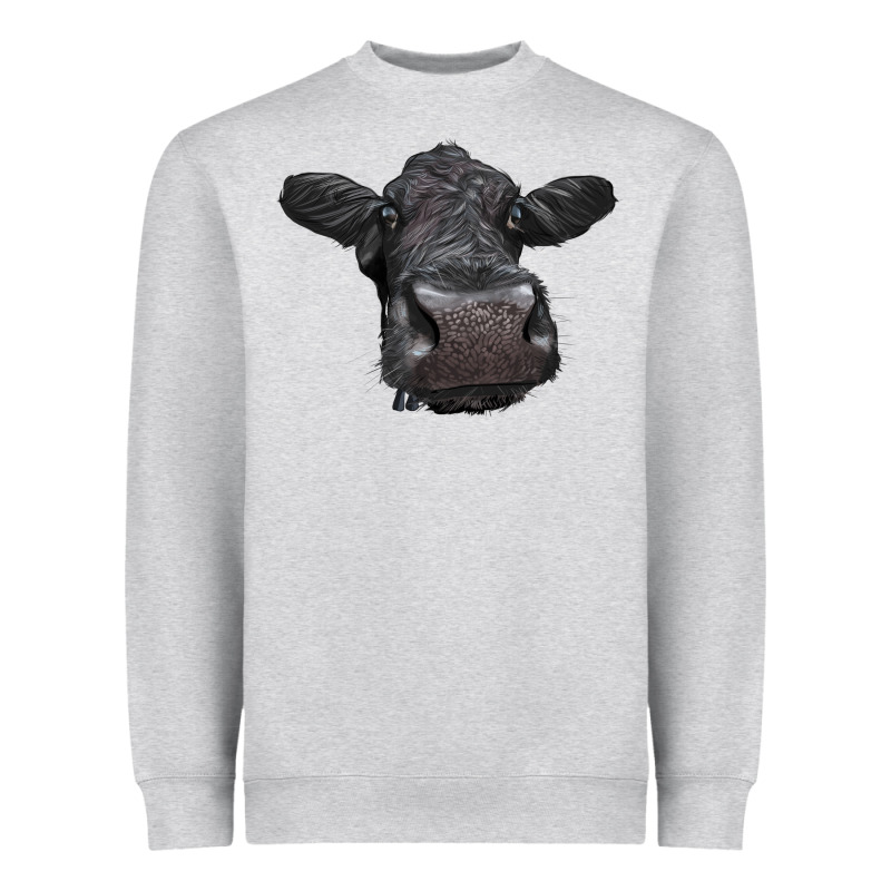 Black Angus Heifer Heavyweight Sweatshirt by LillyAllenDesigns | Teevron