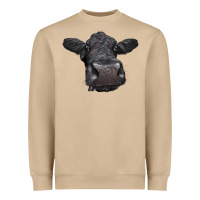 Mushroom Black Angus Heifer Heavyweight Sweatshirt - LillyAllenDesigns