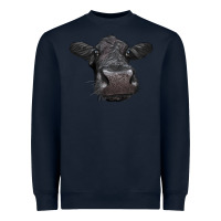 Navy Black Angus Heifer Heavyweight Sweatshirt - LillyAllenDesigns