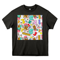 Asphalt back to school seamless pattern Heavy Core Tee - BundleAndBundleShop