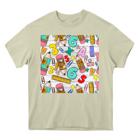 Mossy back to school seamless pattern Heavy Core Tee - BundleAndBundleShop