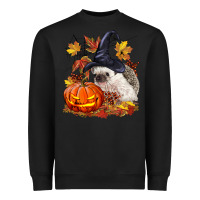 Black Halloween Hedgehog Heavyweight Sweatshirt - LillyAllenDesigns