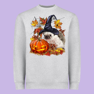 Halloween Hedgehog Heavyweight Sweatshirt Designed By Lillyallendesigns