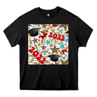 Black graduation 2022 seamless pattern Heavy Core Tee - BundleAndBundleShop