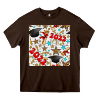 Chocolate Brown graduation 2022 seamless pattern Heavy Core Tee - BundleAndBundleShop