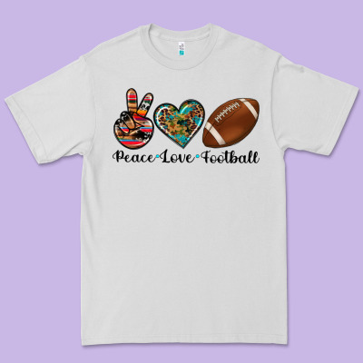 Peace Love Football Premium Tee Designed By Artiststas
