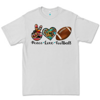 Dove Grey peace love football Premium Tee - Artiststas