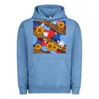 Pigment Pebble Blue western 4th of july seamless pattern Urban Hoodie - BundleAndBundleShop