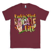 Burgundy rockin that daycare life Classic Tee - NancyCooperArtShop