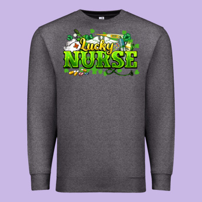 Lucky Nurse St. Patrick's Day Premium Sweatshirt Designed By Howdyjamesfarm