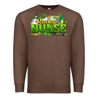 Chestnut Lucky Nurse St. Patrick's Day Premium Sweatshirt - HowdyJamesFarm