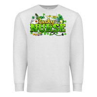 Oatmeal Heather Lucky Nurse St. Patrick's Day Premium Sweatshirt - HowdyJamesFarm
