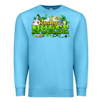 Ocean Blue Lucky Nurse St. Patrick's Day Premium Sweatshirt - HowdyJamesFarm
