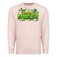 Pale Pink Lucky Nurse St. Patrick's Day Premium Sweatshirt - HowdyJamesFarm