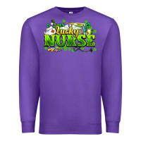 Purple Lucky Nurse St. Patrick's Day Premium Sweatshirt - HowdyJamesFarm