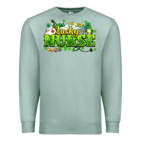 Seafoam Lucky Nurse St. Patrick's Day Premium Sweatshirt - HowdyJamesFarm