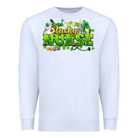 White Lucky Nurse St. Patrick's Day Premium Sweatshirt - HowdyJamesFarm