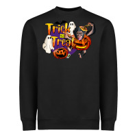 Black Trick Or Treat Chimpanzee Heavyweight Sweatshirt - LillyAllenDesigns