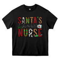 Black santa's favorite nurse Heavy Core Tee - Jasminsmagicworld