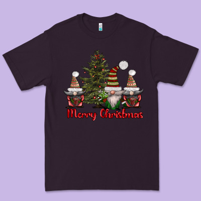Merry Christmas With Gnomes Premium Tee Designed By Adodesignshop