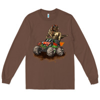 Chestnut monster truck and t rex dinosaur Long Sleeve Tee - LillyAllenDesigns