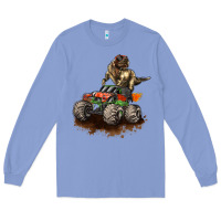 Colony Blue monster truck and t rex dinosaur Long Sleeve Tee - LillyAllenDesigns