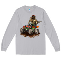 Moon Dust monster truck and t rex dinosaur Long Sleeve Tee - LillyAllenDesigns