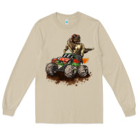 Mushroom monster truck and t rex dinosaur Long Sleeve Tee - LillyAllenDesigns