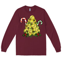 Burgundy Lightning Softball Christmas Tree Long Sleeve Tee - RanaPortraitStore