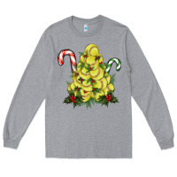 Heather Grey Lightning Softball Christmas Tree Long Sleeve Tee - RanaPortraitStore