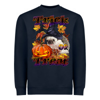 Navy Halloween Hedgehog Trick Or Treat Heavyweight Sweatshirt - LillyAllenDesigns