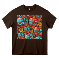Chocolate Brown back to school with apple seamless pattern Heavy Core Tee - BundleAndBundleShop