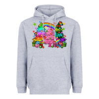 Heather Grey pride christmas trees Heavyweight Hoodie - HowdyJamesFarm