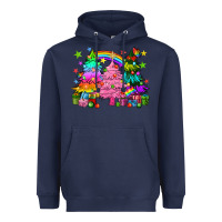 Navy pride christmas trees Heavyweight Hoodie - HowdyJamesFarm