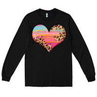 Black valentine s day colorful heart Long Sleeve Tee - LillyAllenDesigns