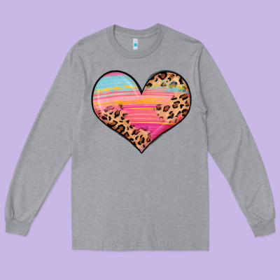 Valentine S Day Colorful Heart Long Sleeve Tee Designed By Lillyallendesigns