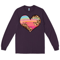 Plum valentine s day colorful heart Long Sleeve Tee - LillyAllenDesigns